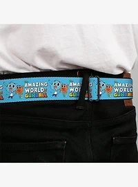 The Amazing World of Gumball Logo and Pose with Darwin Youth Seatbelt Buckle Belt