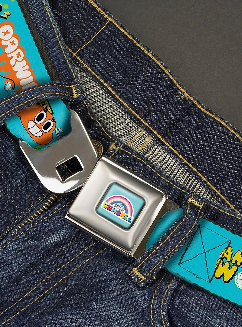 The Amazing World Gumball and Darwin Icons Youth Youth Seatbelt Buckle Belt