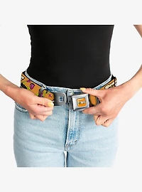 DC Comics Green Lantern Villain Sinestro Poses and Title Logo Youth Seatbelt Buckle Belt