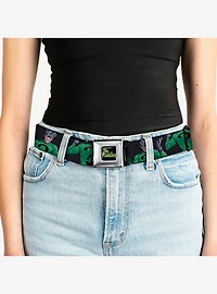 DC Comics Batman Villain The Riddler Pose Turns Black Youth Seatbelt Buckle Belt