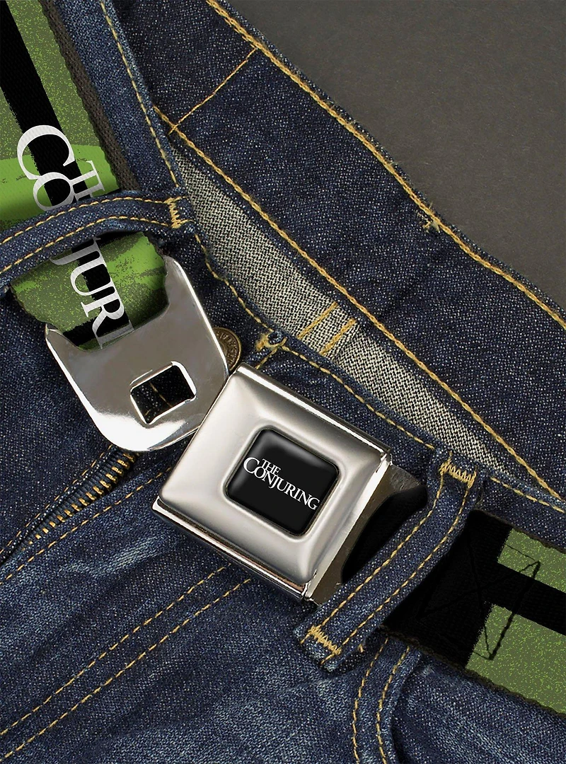 The Conjuring Annabelle Pose and Blocks Youth Seatbelt Buckle Belt