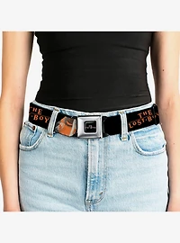 The Lost Boys David Pose Stacked and Title Logo Youth Seatbelt Buckle Belt