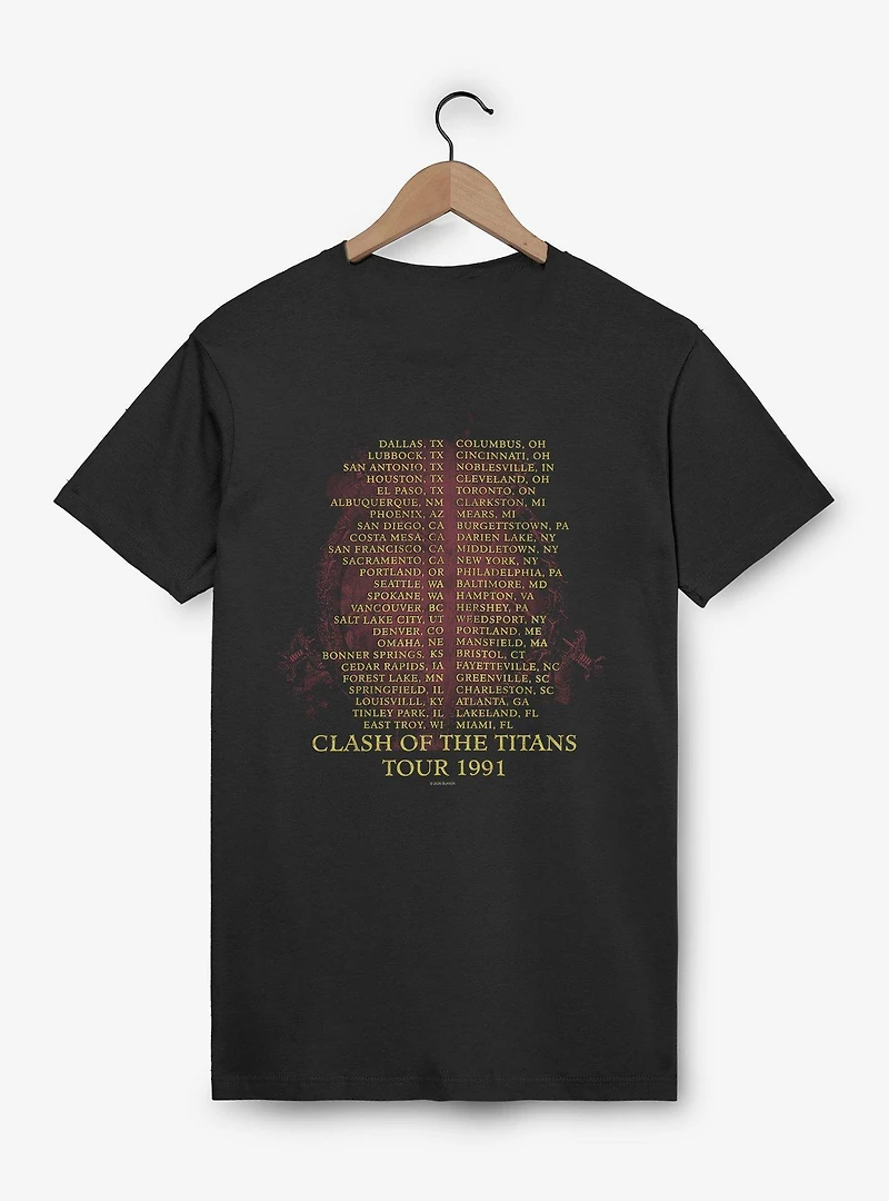 Slayer Clash Of The Titans Tour 1991 T-Shirt