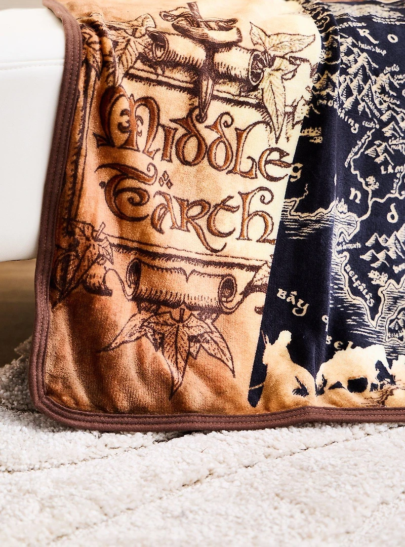 The Lord of The Rings Aragorn Map Throw Blanket - BoxLunch Exclusive