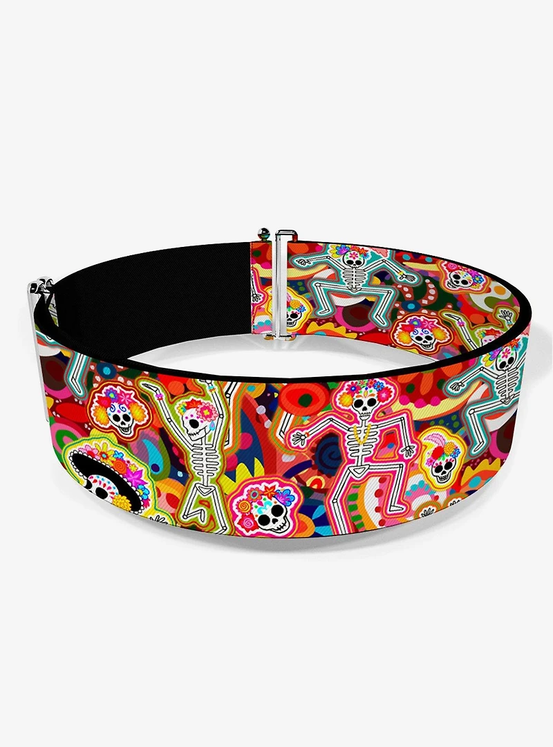 Thaneeya McArdle Dancing Catrinas Collage Multi Cinch Belt