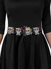 Thaneeya Mcardle Los Novios Black Gray White Multi Cinch Belt
