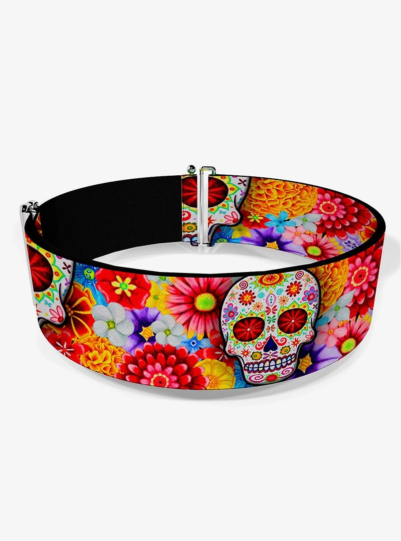 Thaneeya Mcardle Sugar Skull Starburst White Multi Cinch Belt