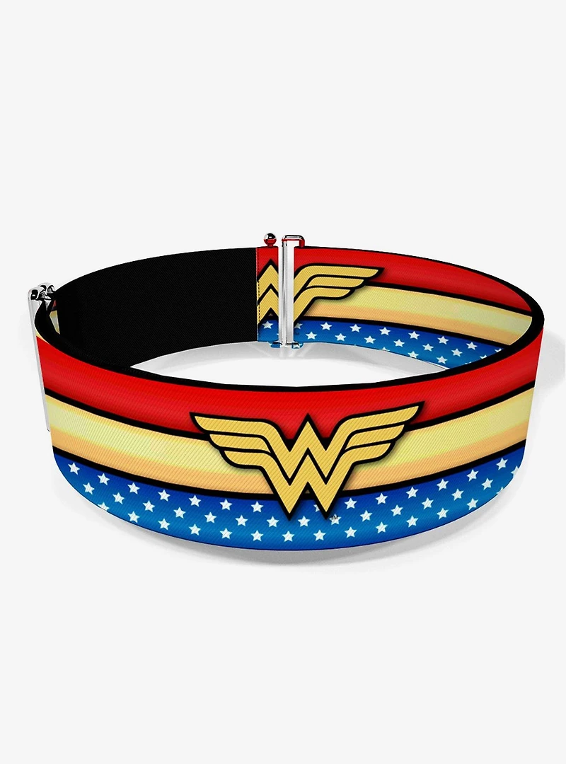 DC Comics Wonder Woman Logo Stripe Stars Cinch Belt