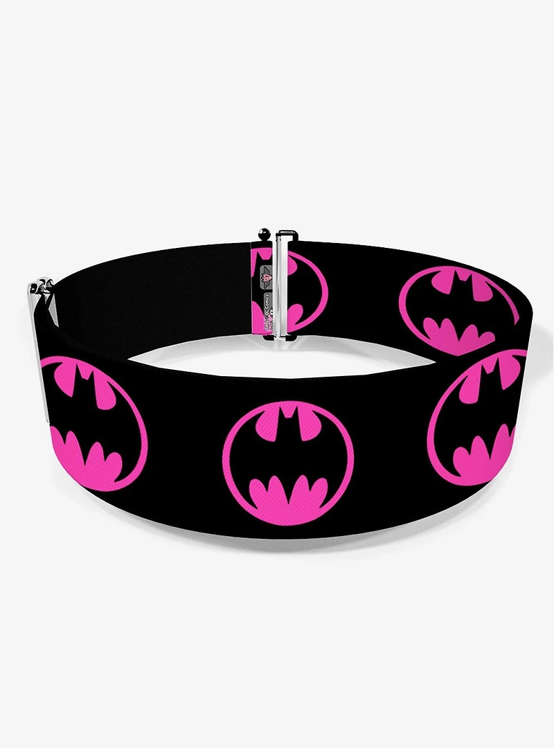 DC Comics Bat Signal Black Fuchsia Cinch Belt