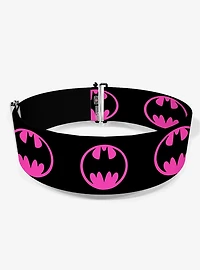DC Comics Bat Signal Black Fuchsia Cinch Belt