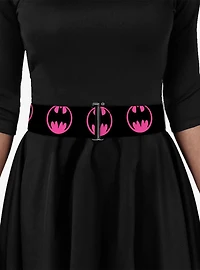 DC Comics Bat Signal Black Fuchsia Cinch Belt