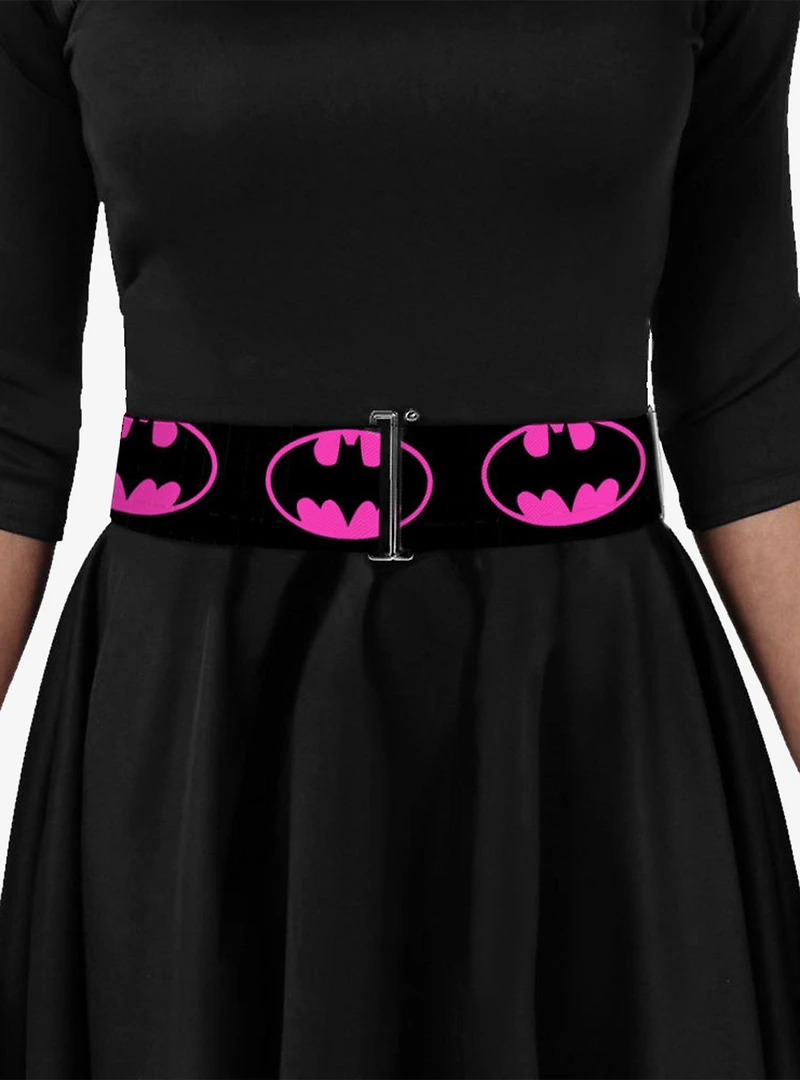 DC Comics Batman Shield Black Fuchsia Cinch Belt