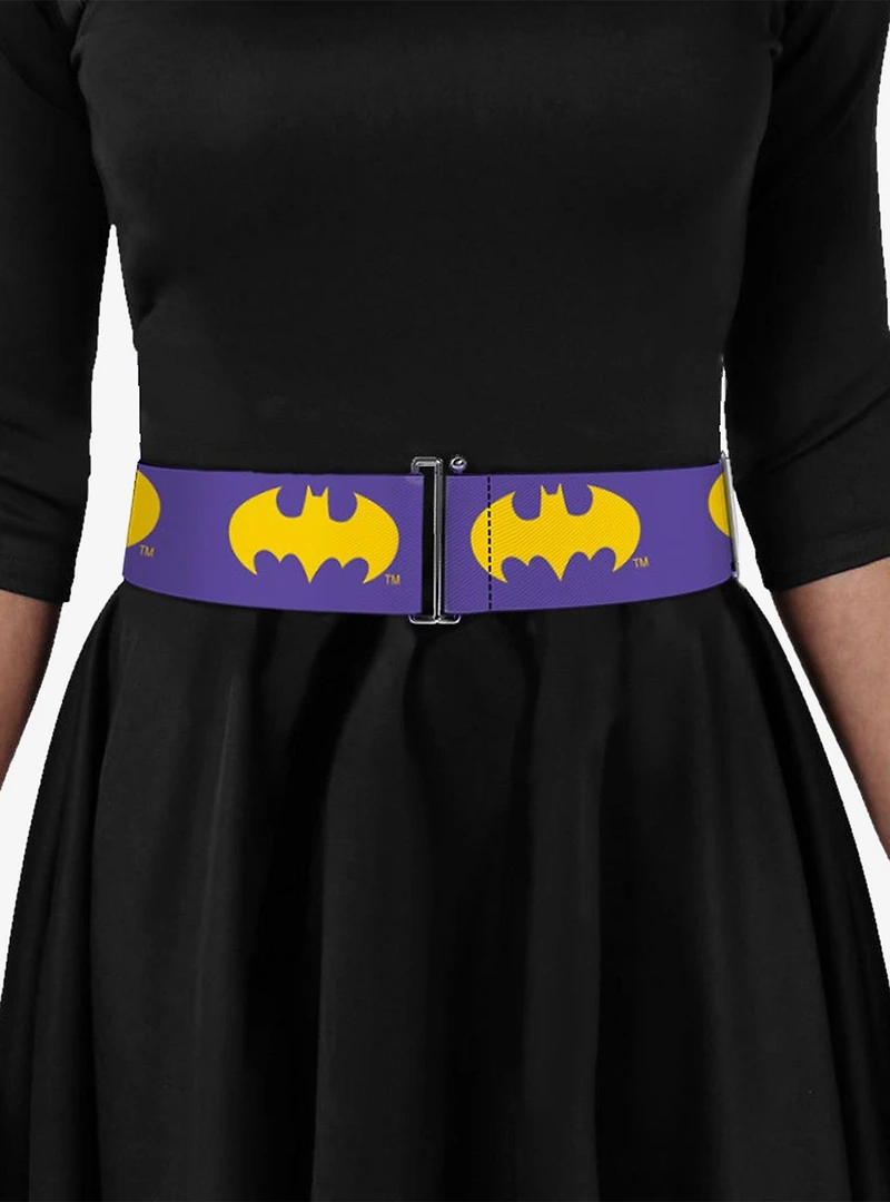 DC Comics Batman Signal Purple Yellow Cinch Belt