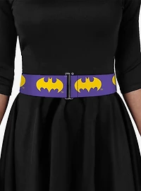 DC Comics Batman Signal Purple Yellow Cinch Belt