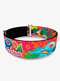 Dora The Explorer Poses Floral Collage Cinch Belt