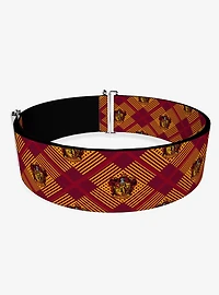 Harry Potter Gryffindor Crest Plaid Reds Gold Cinch Belt