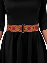 Harry Potter Gryffindor Crest Plaid Reds Gold Cinch Belt