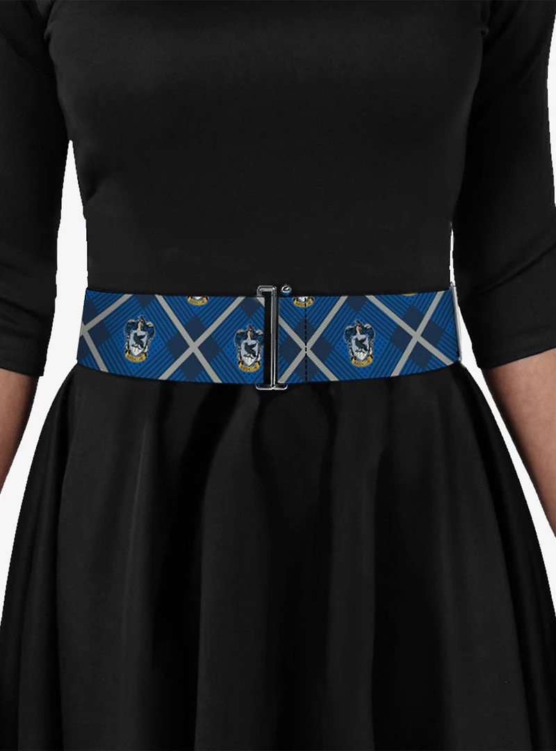 Harry Potter Ravenclaw Crest Plaid Cinch Belt