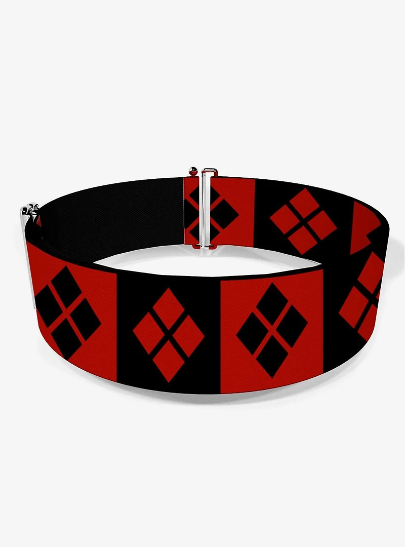 DC Comics Harley Quinn Diamond Blocks Cinch Belt