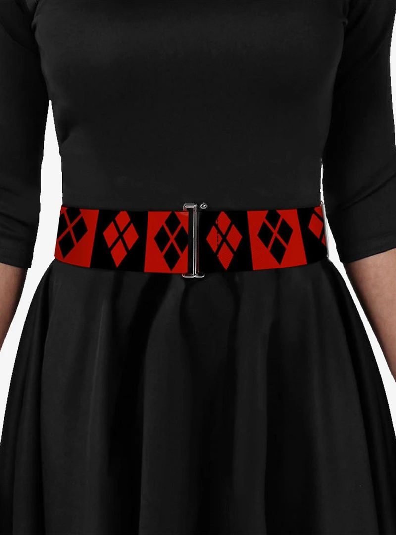 DC Comics Harley Quinn Diamond Blocks Cinch Belt