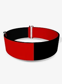 DC Comics Harley Quinn Diamond Split Red Black Cinch Belt