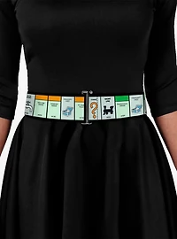 Monopoly Game Board Space Blocks Cinch Belt