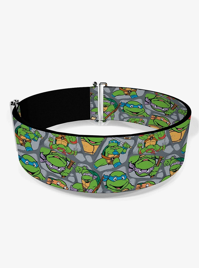 Teenage Mutant Ninja Turtles Expression Pose Turtle Shell Collage Cinch Belt