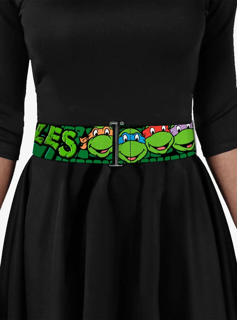 Teenage Mutant Ninja Turtles Group Faces Turtle Shell Cinch Belt