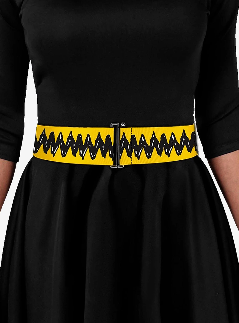Peanuts 75th Charlie Brown Zig Zag Stripe Cinch Belt