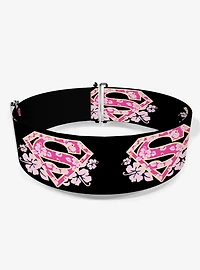 DC Comics Super Shield Hibiscus Design Cinch Belt