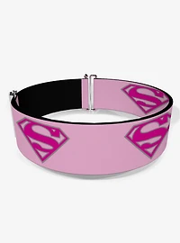 DC Comics Superman Shield Pink Cinch Belt
