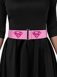 DC Comics Superman Shield Pink Cinch Belt