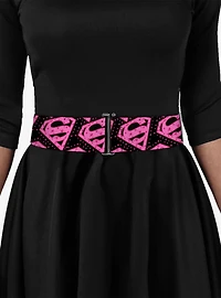 DC Comics Superman Diagonal Logo Hearts Cinch Belt