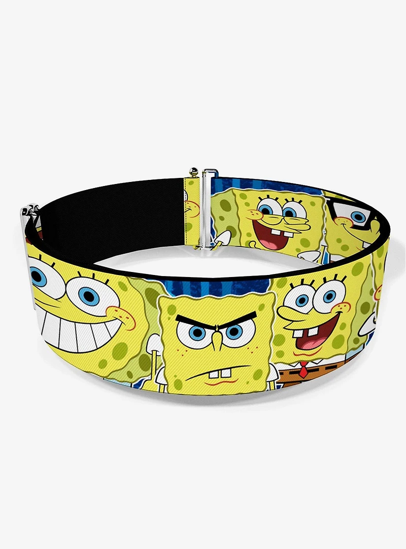SpongeBob SquarePants Expressions Stripe Blue Cinch Belt