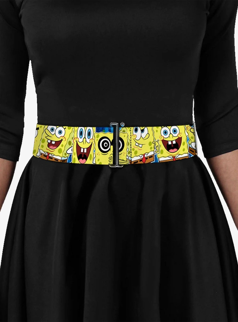 SpongeBob SquarePants Expressions Stripe Blue Cinch Belt