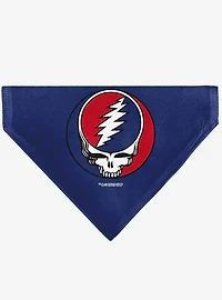 Grateful Dead Steal Your Face Logo Centered and Slip On Collar Pet Bandana - Bandana Only