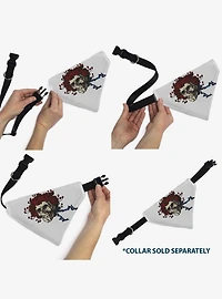 Grateful Dead Skull and Rose Face Slip On Collar Pet Bandana - Bandana Only