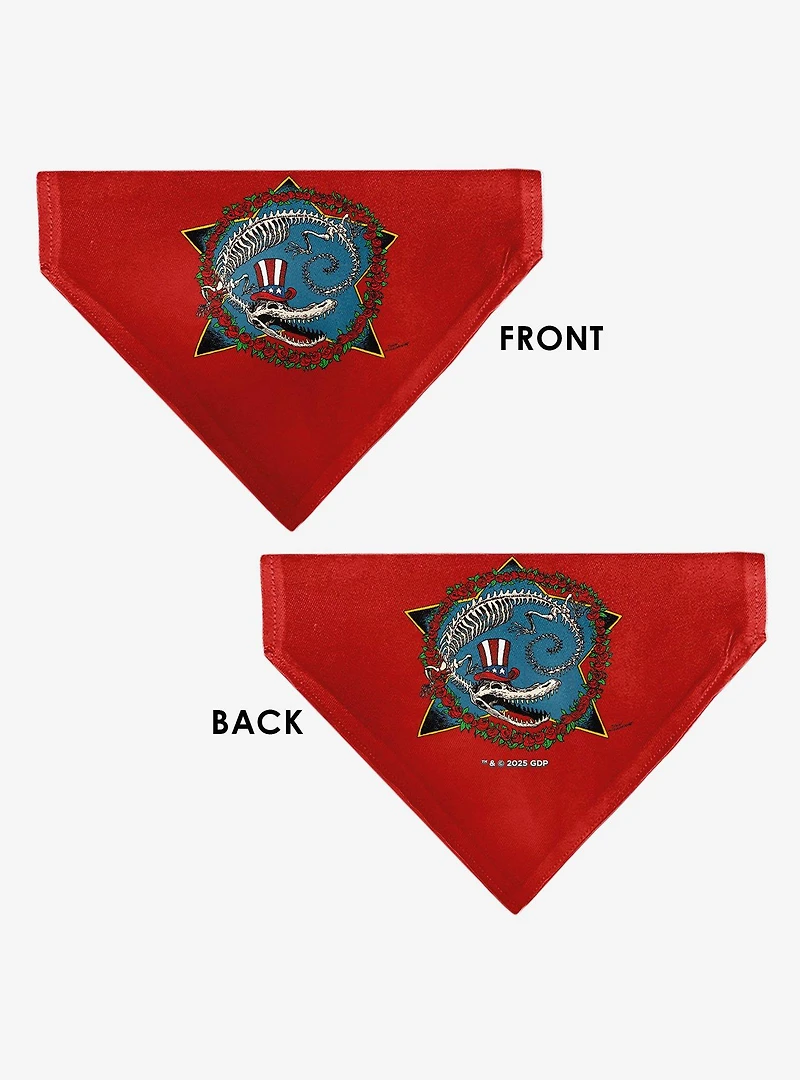 Grateful Dead Daves Picks Volume Ten Alligator Bonus Art Slip On Collar Pet Bandana - Bandana Only
