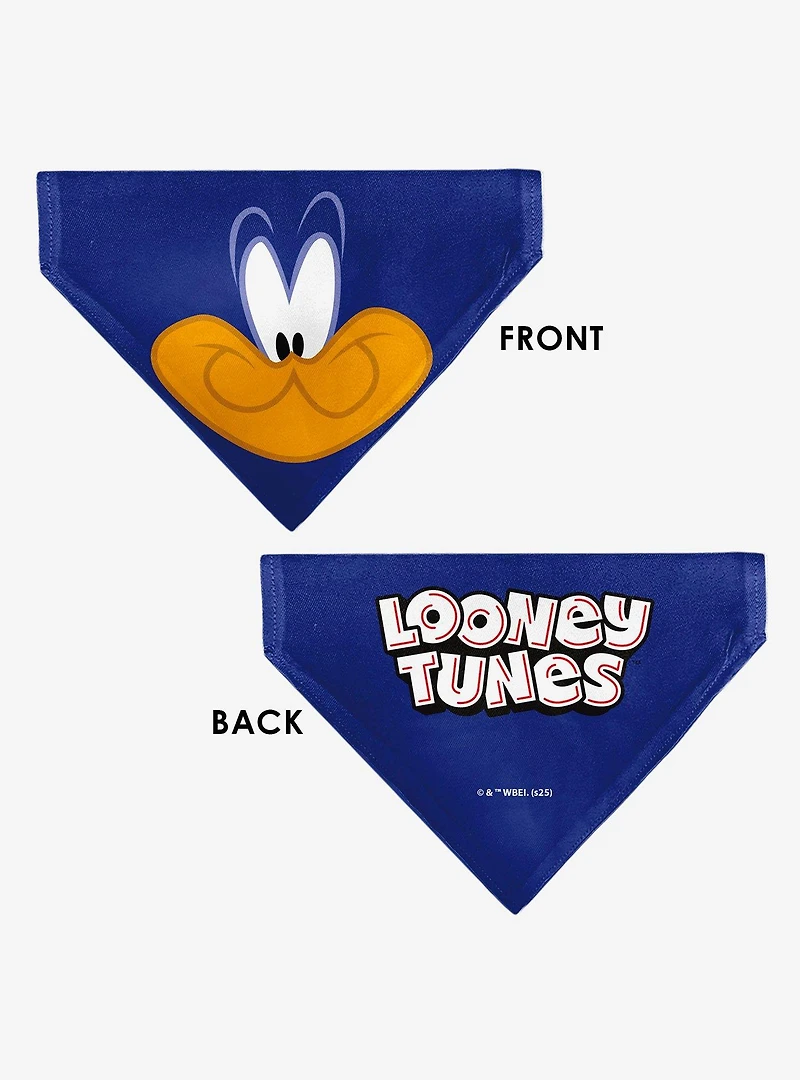 Looney Tunes Road Runner Face Close Up Slip On Collar Pet Bandana - Bandana Only