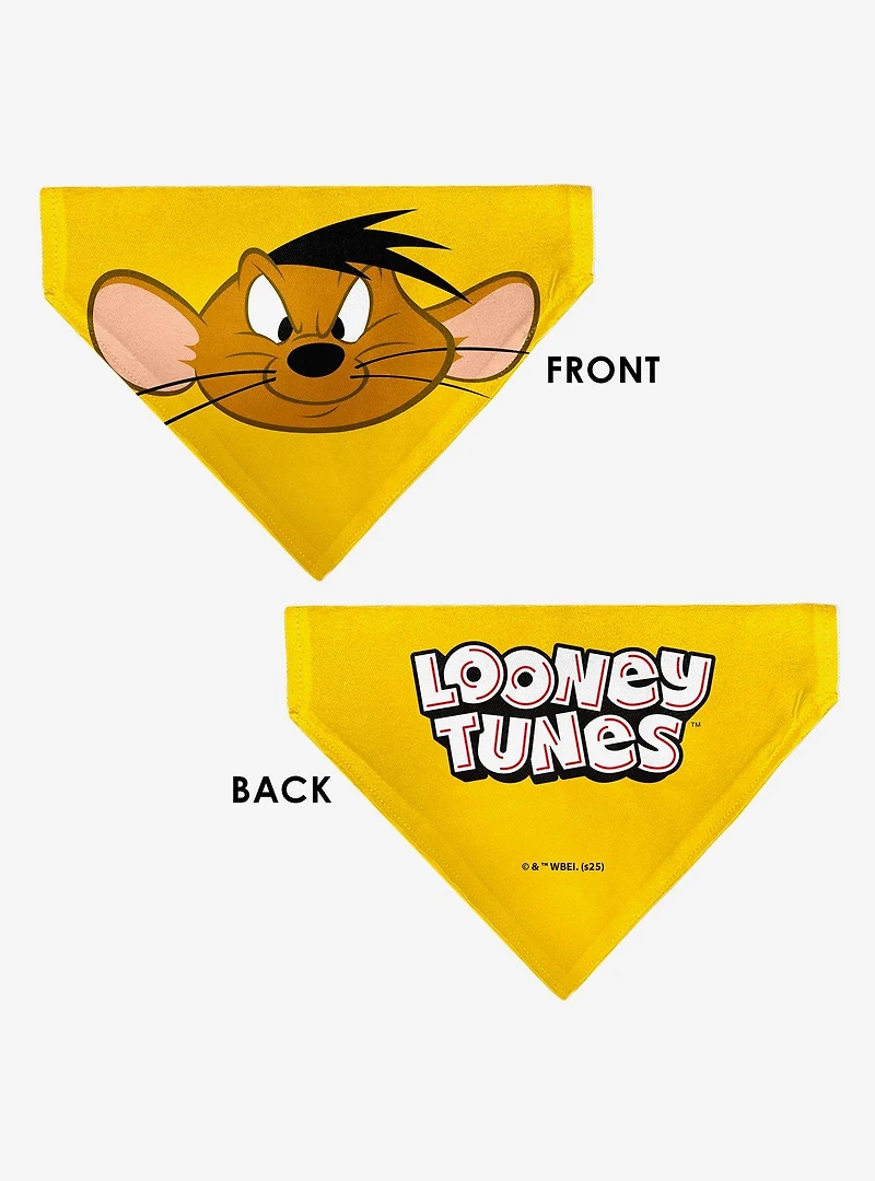 Looney Tunes Speedy Gonzales Face Close Up Slip On Collar Pet Bandana - Bandana Only