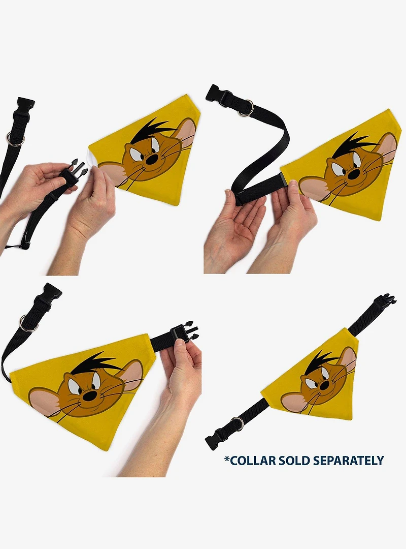 Looney Tunes Speedy Gonzales Face Close Up Slip On Collar Pet Bandana - Bandana Only