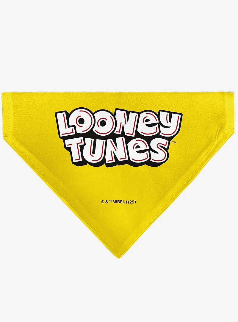 Looney Tunes Tweety Bird Face Close Up Slip On Collar Pet Bandana - Bandana Only