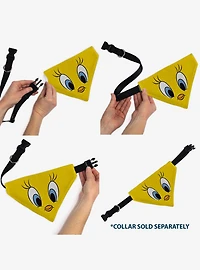 Looney Tunes Tweety Bird Face Close Up Slip On Collar Pet Bandana - Bandana Only