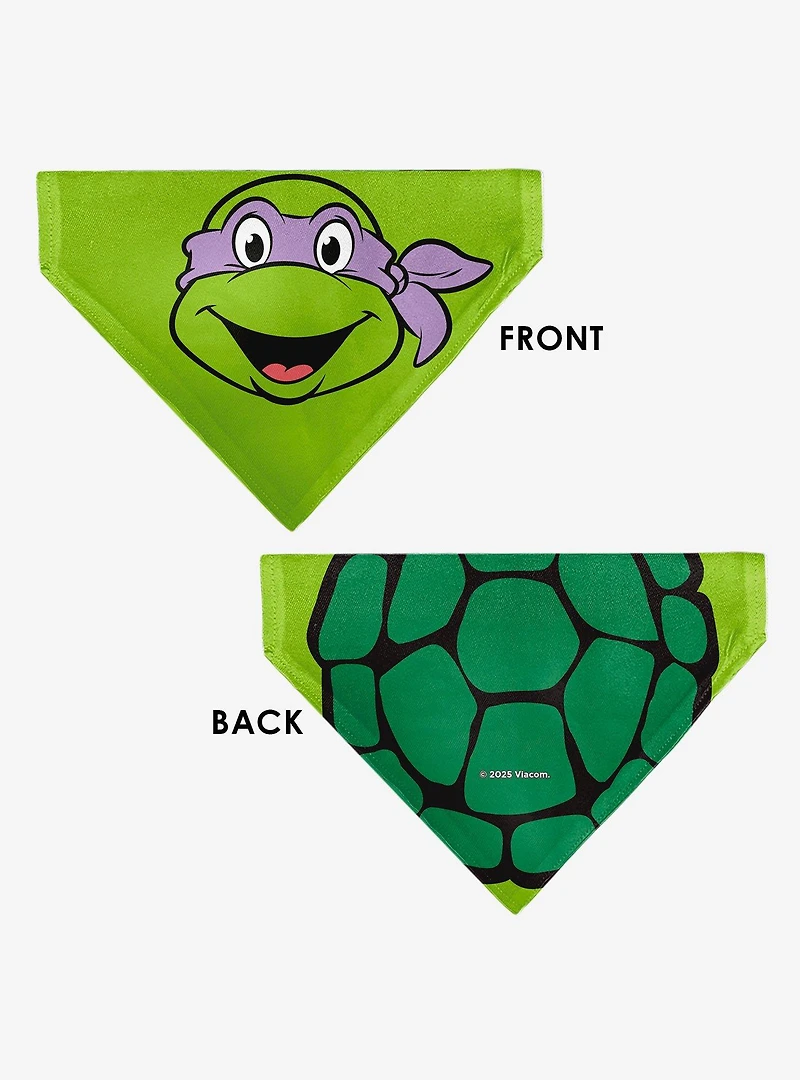 Teenage Mutant Ninja Turtles Donatello Turtle Shell Slip On Collar Pet Bandana - Bandana Only