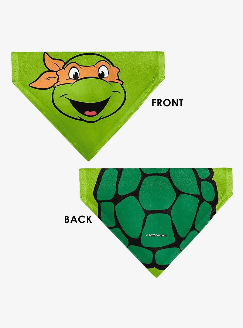 Teenage Mutant Ninja Turtles Michaelangelo Shell Slip On Collar Pet Bandana - Bandana Only