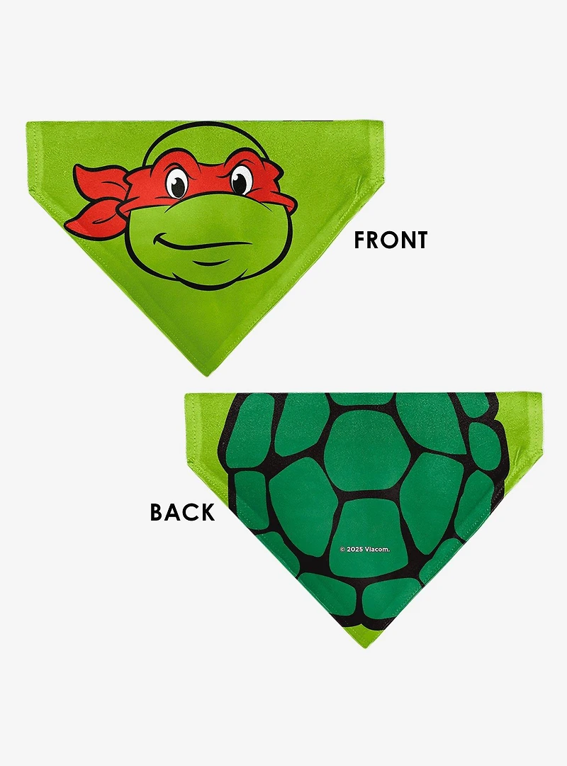 Teenage Mutant Ninja Turtles Raphael Turtle Shell Slip On Collar Pet Bandana - Bandana Only