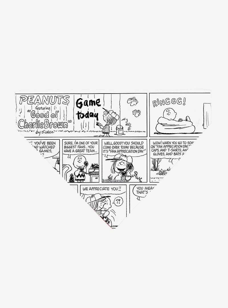 Peanuts Good Ol Charlie Brown Comic Scene Slip On Collar Pet Bandana - Bandana Only