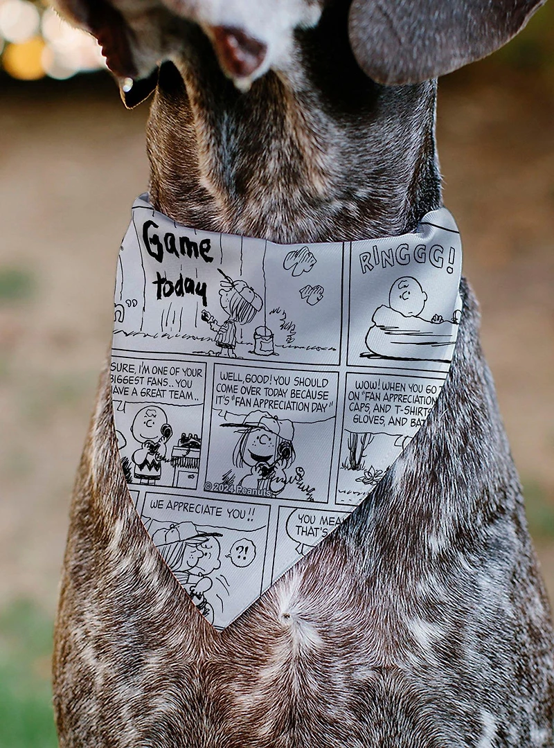 Peanuts Good Ol Charlie Brown Comic Scene Slip On Collar Pet Bandana - Bandana Only