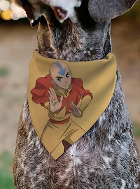 Avatar: The Last Airbender Action Pose Title Slip On Collar Pet Bandana - Bandana Only