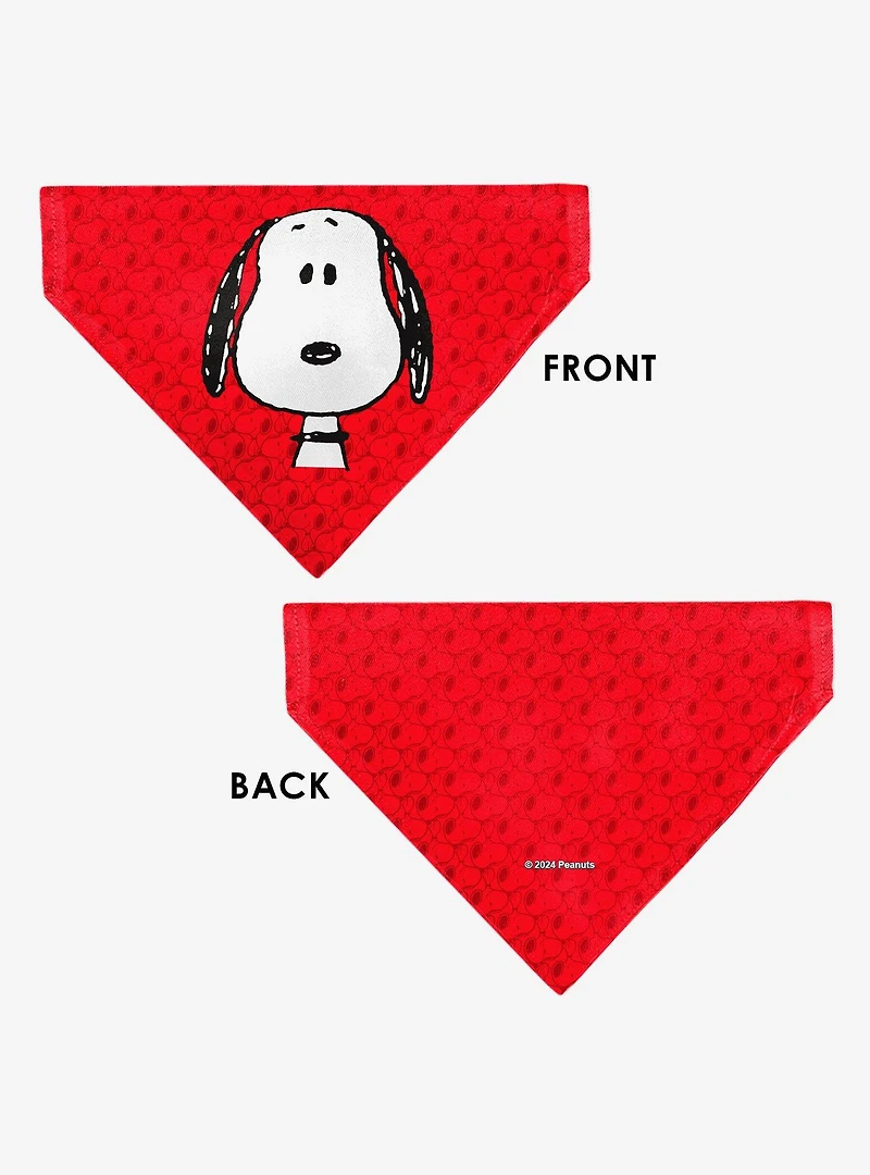 Peanuts Snoopy Face and Profile Slip On Collar Pet Bandana - Bandana Only